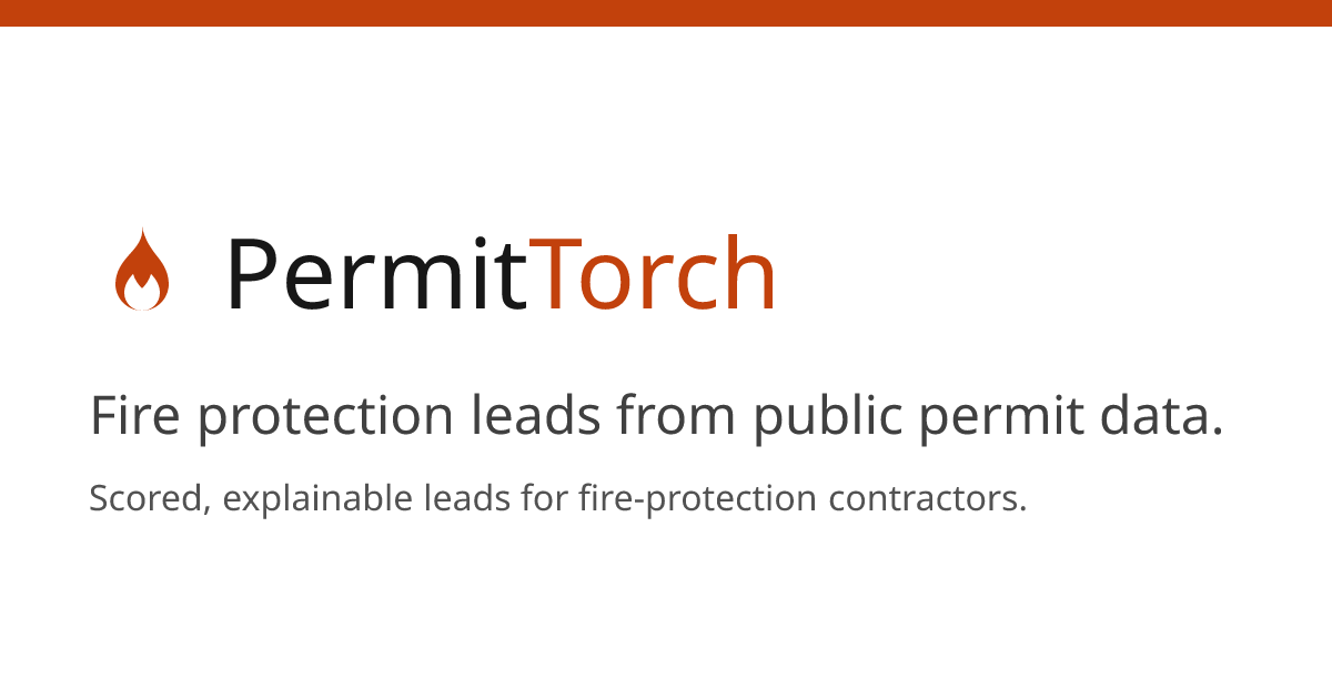 I built a lead tool for fire protection contractors from public permit data. I don't know the indust